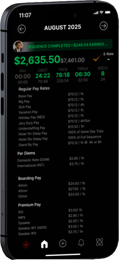 Crewcheck App iPhone Screen